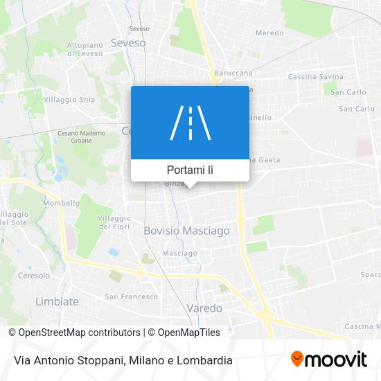Mappa Via Antonio Stoppani