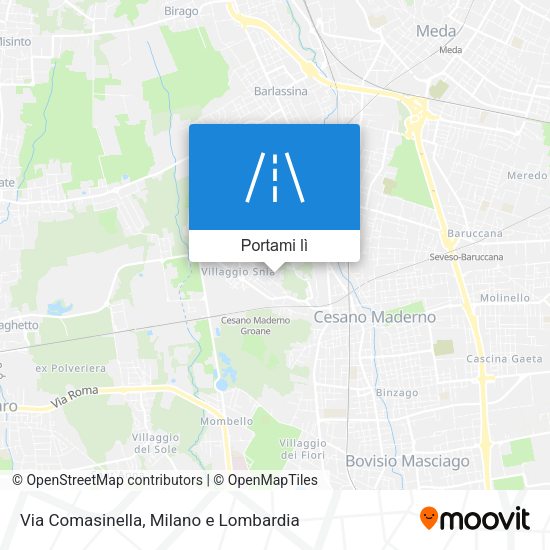 Mappa Via Comasinella
