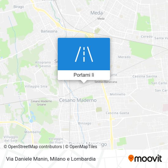 Mappa Via Daniele Manin