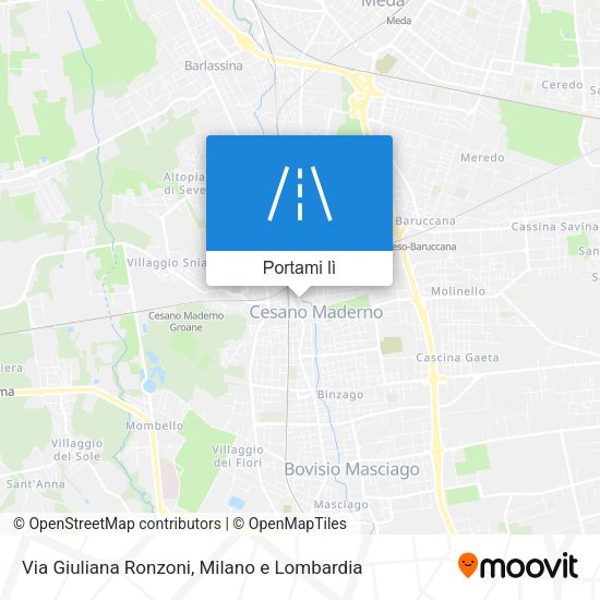 Mappa Via Giuliana Ronzoni