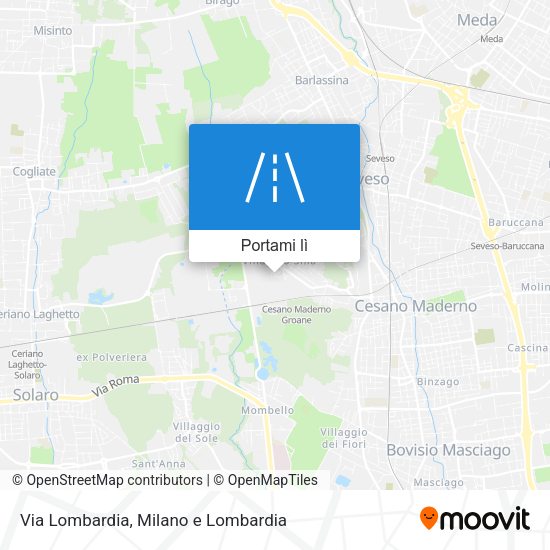 Mappa Via Lombardia