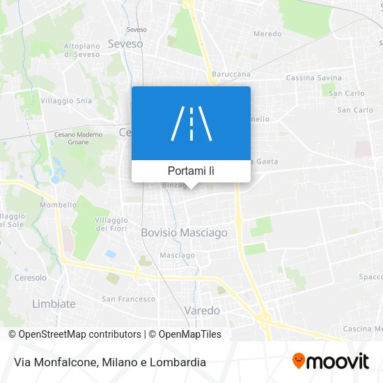 Mappa Via Monfalcone