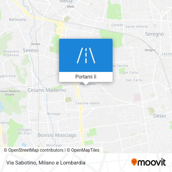 Mappa Via Sabotino