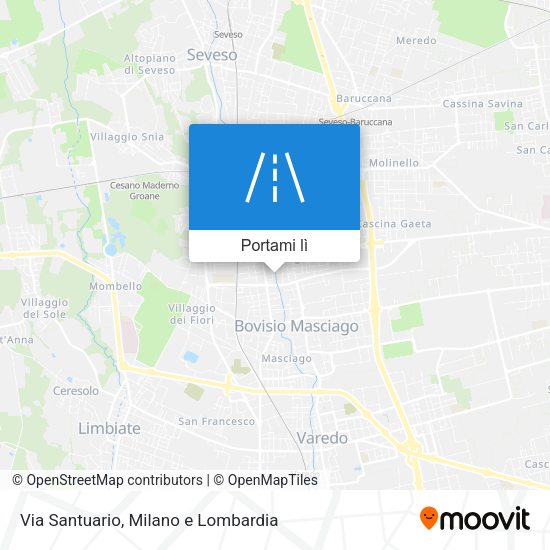Mappa Via Santuario