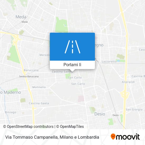 Mappa Via Tommaso Campanella