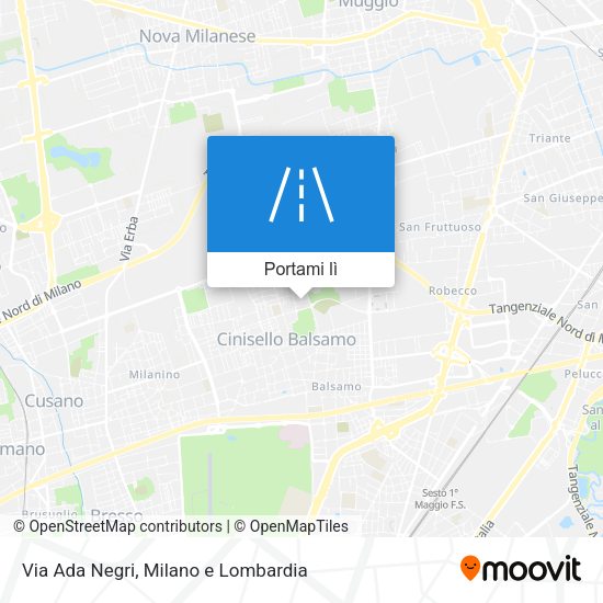 Mappa Via Ada Negri