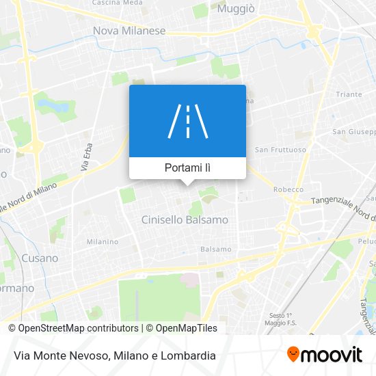 Mappa Via Monte Nevoso
