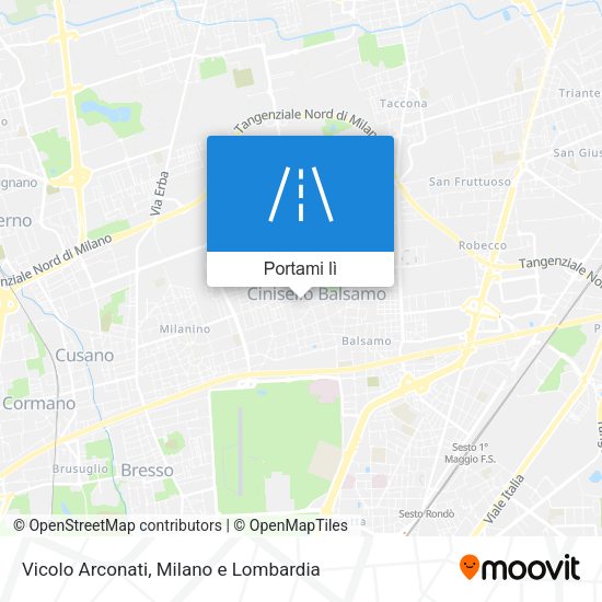 Mappa Vicolo Arconati
