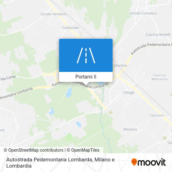 Mappa Autostrada Pedemontana Lombarda