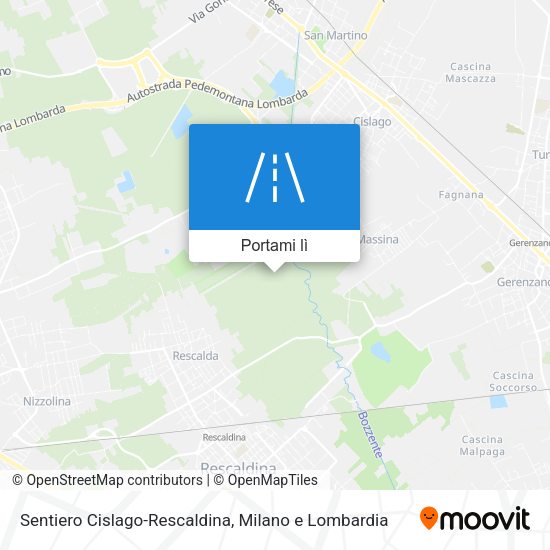 Mappa Sentiero Cislago-Rescaldina