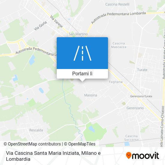 Mappa Via Cascina Santa Maria Iniziata