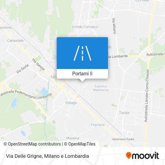 Mappa Via Delle Grigne