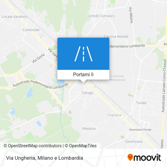 Mappa Via Ungheria