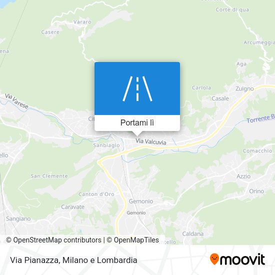 Mappa Via Pianazza