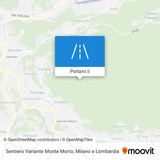 Mappa Sentiero Variante Monte Morto