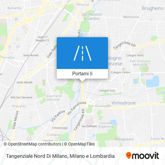 Mappa Tangenziale Nord Di Milano