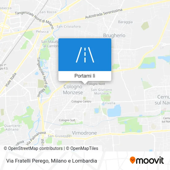 Mappa Via Fratelli Perego