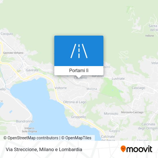 Mappa Via Streccione