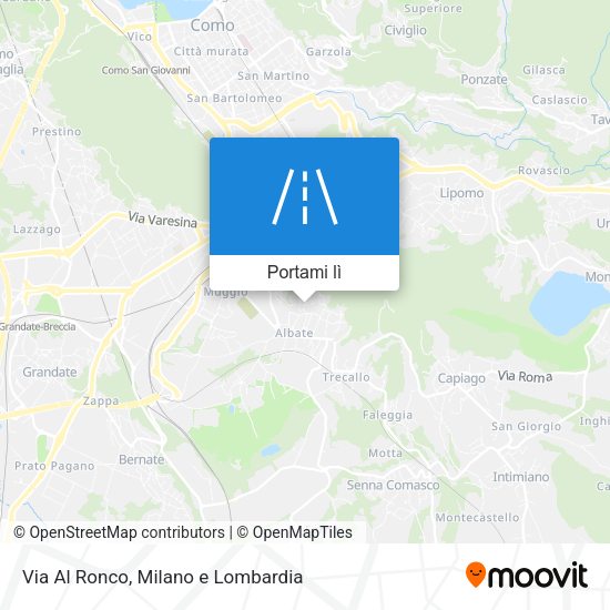 Mappa Via Al Ronco