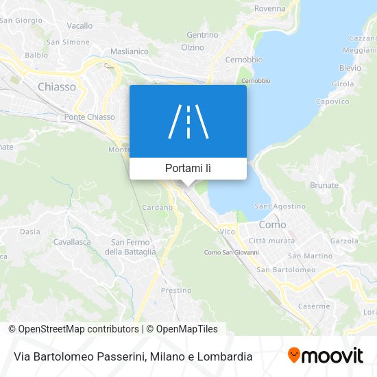 Mappa Via Bartolomeo Passerini