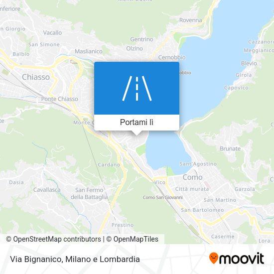 Mappa Via Bignanico