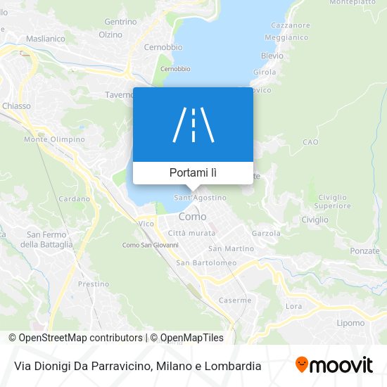 Mappa Via Dionigi Da Parravicino