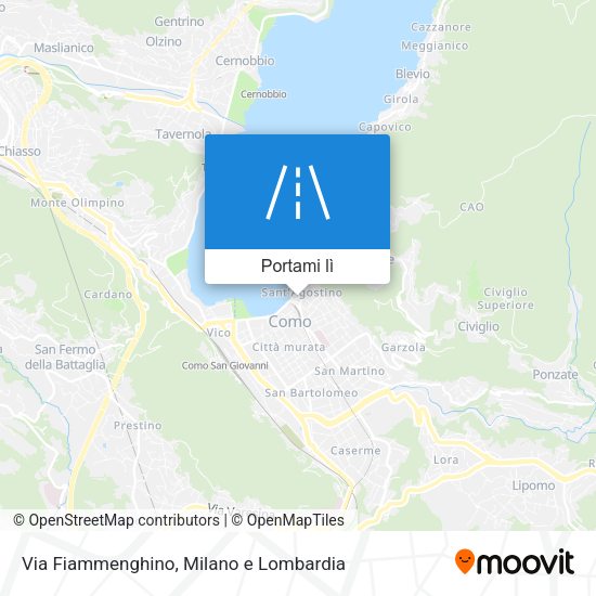 Mappa Via Fiammenghino