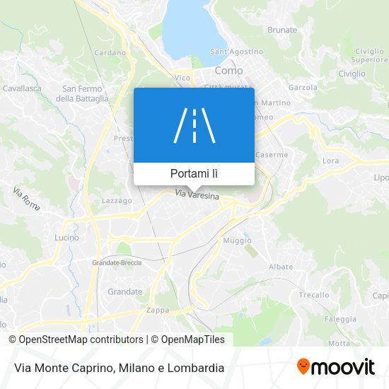 Mappa Via Monte Caprino