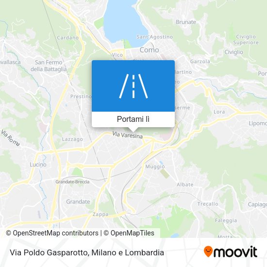Mappa Via Poldo Gasparotto