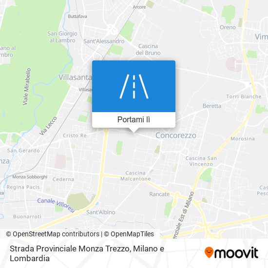 Mappa Strada Provinciale Monza Trezzo