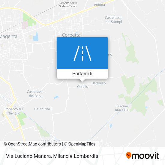 Mappa Via Luciano Manara