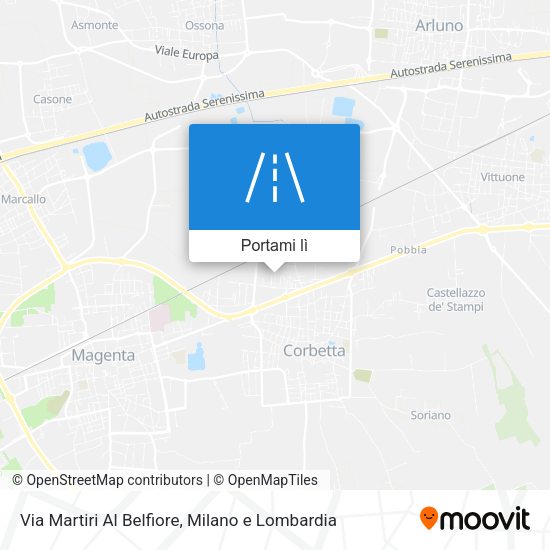 Mappa Via Martiri Al Belfiore