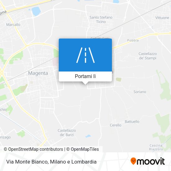 Mappa Via Monte Bianco