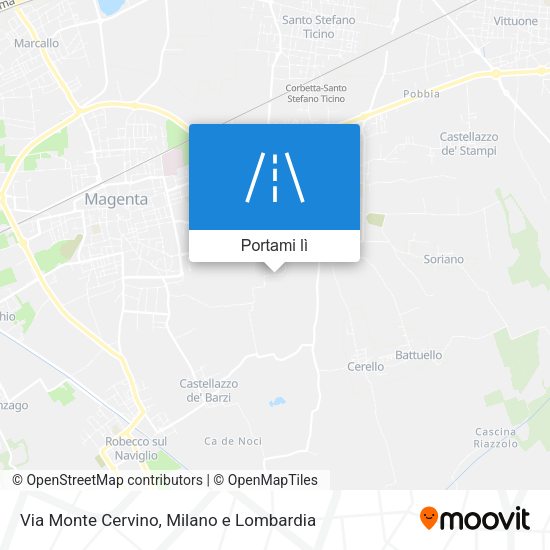 Mappa Via Monte Cervino