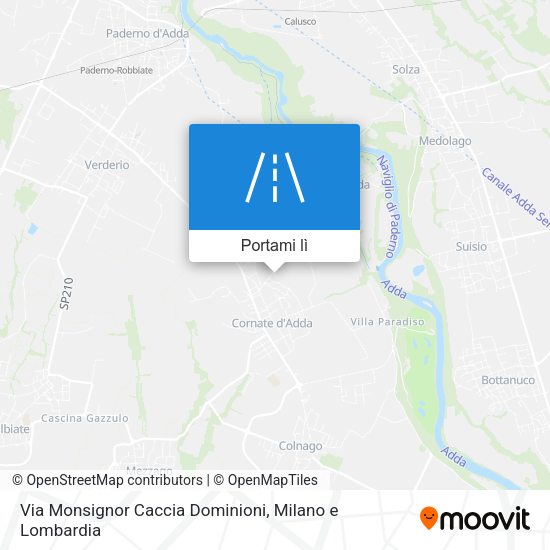 Mappa Via Monsignor Caccia Dominioni