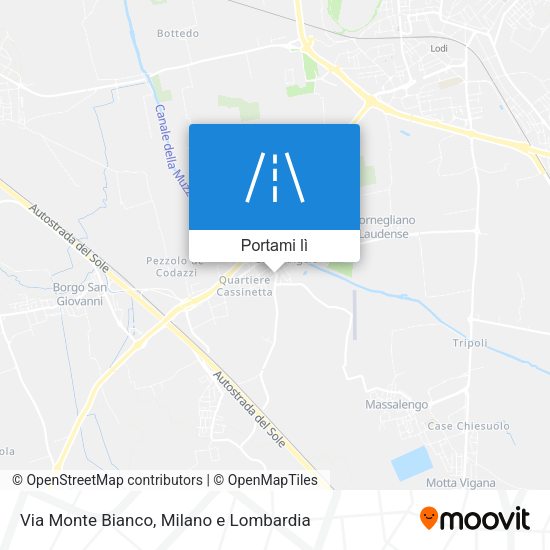 Mappa Via Monte Bianco