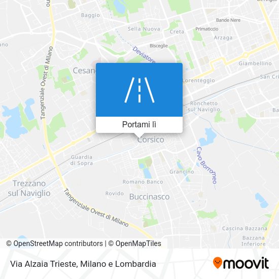 Mappa Via Alzaia Trieste