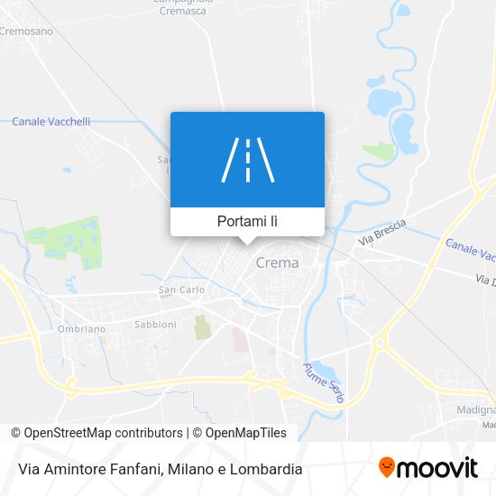 Mappa Via Amintore Fanfani