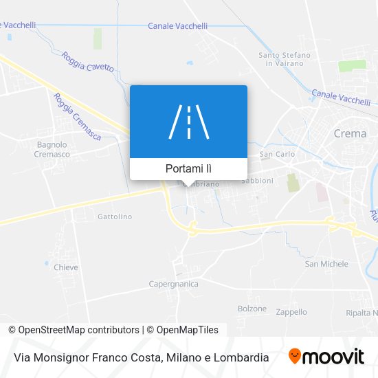Mappa Via Monsignor Franco Costa