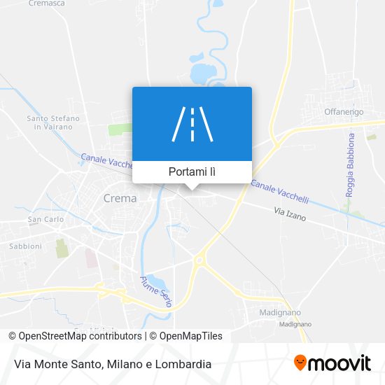 Mappa Via Monte Santo