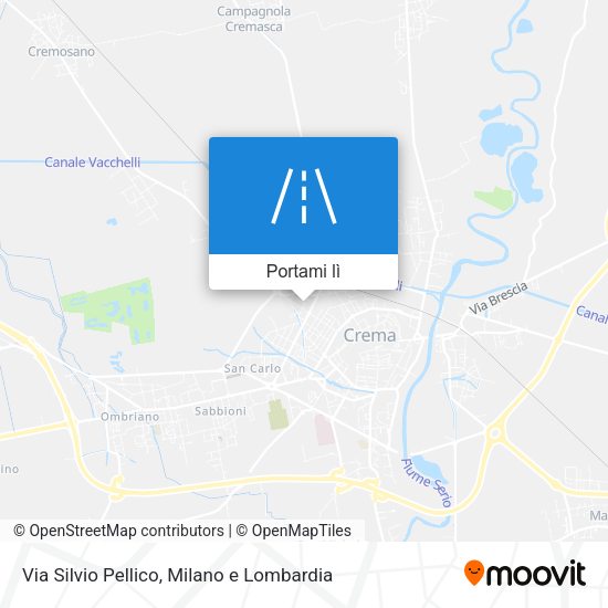 Mappa Via Silvio Pellico
