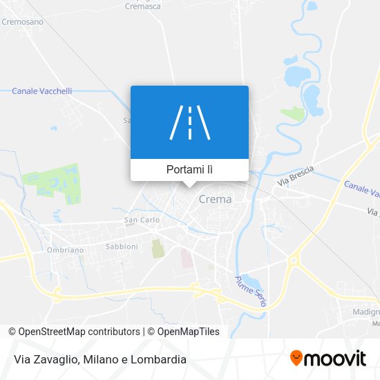 Mappa Via Zavaglio