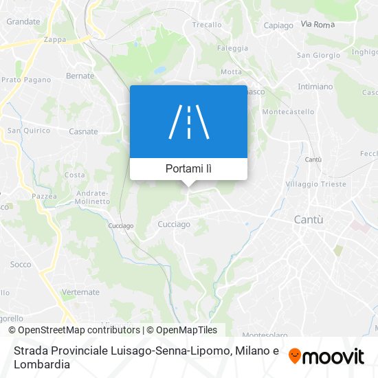Mappa Strada Provinciale Luisago-Senna-Lipomo