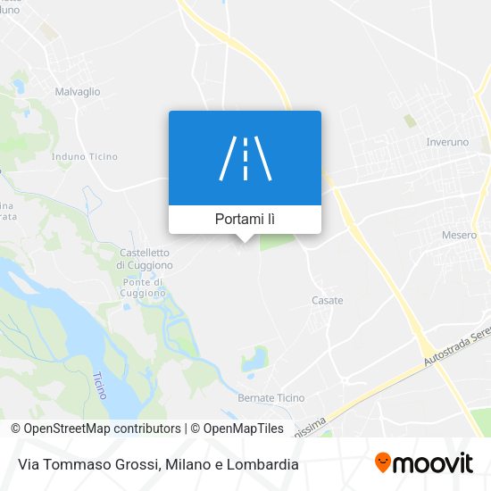 Mappa Via Tommaso Grossi