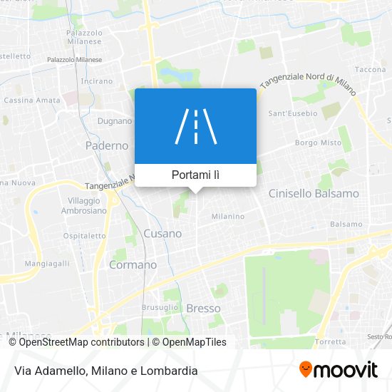 Mappa Via Adamello