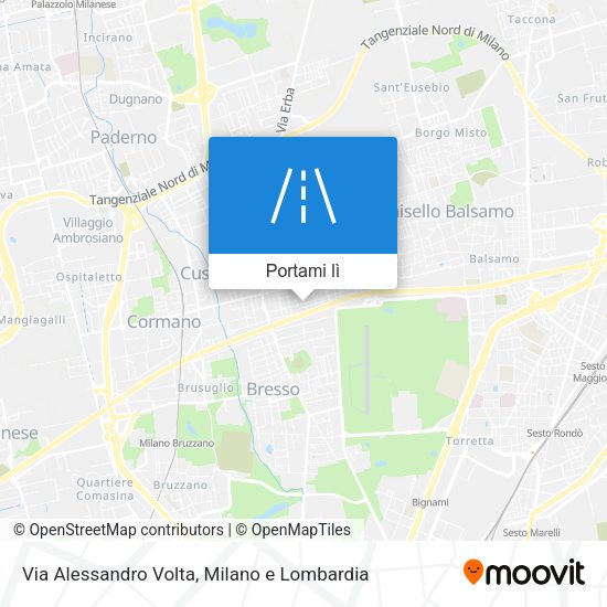 Mappa Via Alessandro Volta