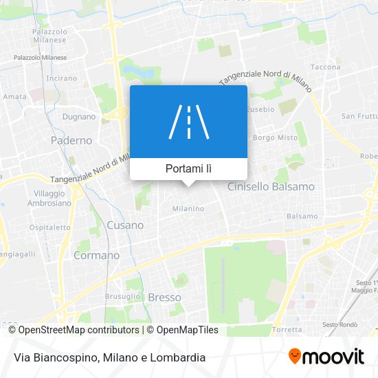 Mappa Via Biancospino