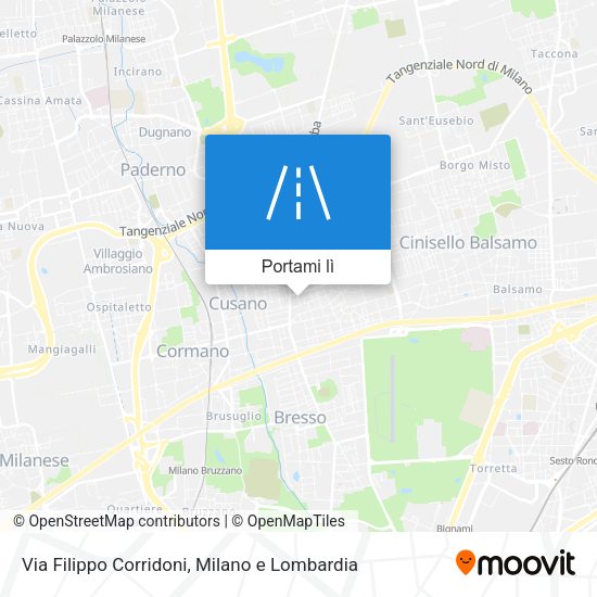 Mappa Via Filippo Corridoni