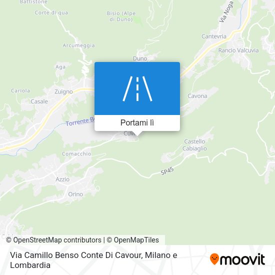 Mappa Via Camillo Benso Conte Di Cavour