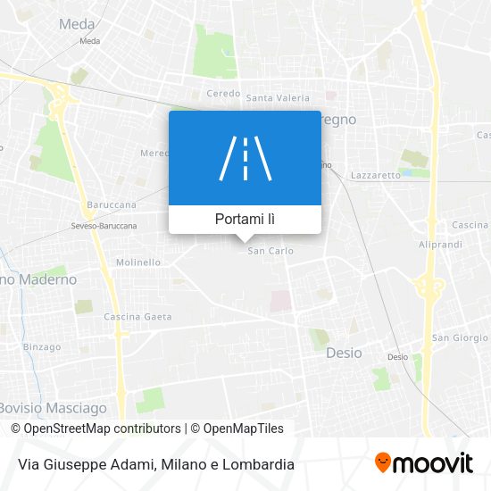 Mappa Via Giuseppe Adami